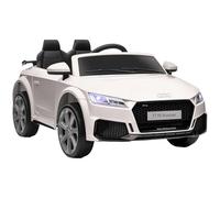 HOMCOM Macchina Elettrica per Bambini 3-5 Anni 12V Licenza AUDI TT Bianco