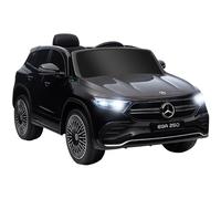 HOMCOM Macchina Elettrica per Bambini 3-8 Anni con Licenza Mercedes Benz EQA 12V, 3-8 km/h Auto Elettrica per Bambini con 2 Motori, Sospensioni, Telecomando, Porta USB, MP3, Musica, Fari Clacson, Nero