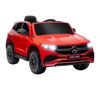 HOMCOM Macchina Elettrica per Bambini 3-8 Anni Mercedes Benz EQA 12V Rossa | Auto Elettrica per Bambini, 3-8 km/h, 2 Motori, Sospensioni, Telecomando, Porta USB, MP3 Musica Fari Clacson