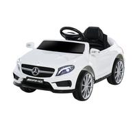HOMCOM Macchina Elettrica per Bambini 3+ Anni con Telecomando e Fari LED, in PP e Metallo, 100x58x46 cm, Bianco Aosom Italy