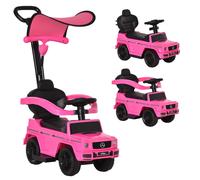HOMCOM Macchina a Spinta per Bambini 12-36 Mesi con Licenza Mercedes-Benz G350, Giocattolo Macchina Cavalcabile con Tettuccio e Maniglia di Spinta, 85.5x40.5x95 cm, Rosa