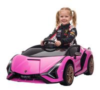 HOMCOM Macchina per Bambini 12V con Telecomando e Musica Velocità 3-8km/h