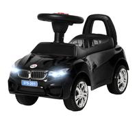 HOMCOM Macchina per Bambini Cavalcabile con Volante Fari e Musiche Nero