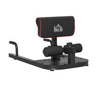 HOMCOM Macchina Squat 3 in 1, Macchina per Deep Sissy Squat Sit Up Push Up Regolabile Acciaio, Multifunzione, per Fitness, Allenamento, Leg Press, Addominali e Flessioni, Nero