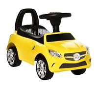 HOMCOM Macchinina per Bambini Cavalcabile con Volante 63.5x28x36 cm Giallo