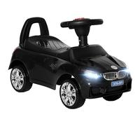 HOMCOM Macchinina per Bambini Cavalcabile con Volante, Fari, Musiche e Luci Nero