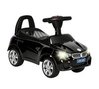 HOMCOM Macchinina per Bambini Cavalcabile con Volante, Fari, Musiche e Luci Nero
