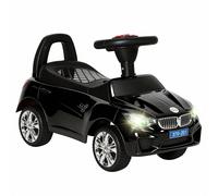 HOMCOM Macchinina per Bambini Cavalcabile Volante Fari e Musiche Integrate Rosso