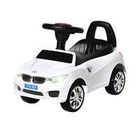 HOMCOM Macchinina per Bambini Cavalcabile Volante Musiche e Luci Bianco