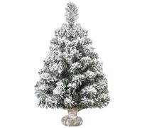 HOMCOM Mini albero di natale artificiale da 60 cm con 67 rami e Base rosso 32x60 cm