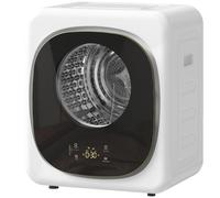 HOMCOM Mini Asciugatrice Compatta Carico 4 kg, 5 Modalità con Timer, Bianco