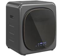 HOMCOM Mini asciugatrice con 6 programmi, touch screen a LED, 4 kg, fino a 60 °C, 800 W, autoportante, montaggio a parete, con protezione contro il surriscaldamento, asciugatura per vestiti, grigio