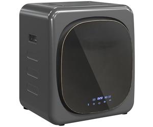 HOMCOM Mini asciugatrice con 6 programmi, touch screen a LED, 4 kg, fino a 60 °C, 800 W, autoportante, montaggio a parete, con protezione contro il surriscaldamento, asciugatura per vestiti, grigio