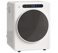 HOMCOM Mini asciugatrice di scarico da 4 kg con disinfezione, 6 programmi, asciugatrice da 1000 W con touch screen a 3 temperature e timer, per camper, casa, bianco