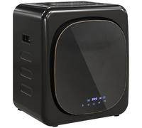HOMCOM Mini Asciugatrice Portatile 2.5kg 6 Programmi Display Touch Nero | Asciugatrice Slim Compatta 800W, Carica Frontale, Fino 60℃, Impilabile/Parete/Autoportante, Timer, Tamburo in Acciaio Inox