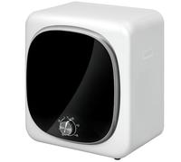 HOMCOM Mini Asciugatrice Portatile 4 kg, 5 Programmi, 800W Asciugatrice Compatta, Carica Frontale, Fino 60℃, Impilabile/Parete/Autoportante, Tamburo in Acciaio Inox, Spegnimento Automatico, Bianco