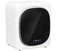 HOMCOM Mini Asciugatrice Portatile 4 kg, 6 Programmi, Display LEDAsciugatrice Compatta 800W, Carica Frontale, Fino 60℃, Impilabile/Parete/Autoportante, Timer, Tamburo in Acciaio Inox, per Casa, Bianco