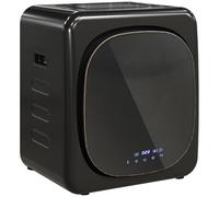 HOMCOM Mini Asciugatrice Portatile 4 kg, 6 Programmi, Display Touch, Asciugatrice Compatta 800W, Carica Frontale, Fino 60℃, Impilabile/Parete/Autoportante, Timer, Tamburo in Acciaio Inox, Casa, Nero