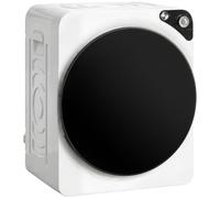 HOMCOM Mini Asciugatrice Portatile 5 kg, 5 Programmi, 1000W Asciugatrice Compatta, Carica Frontale, Fino 60℃, Impilabile/Autoportante, Timer, Tamburo in Acciaio Inox, per Casa, Bianco