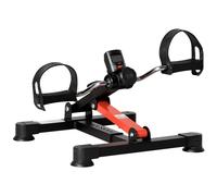 HOMCOM Mini Cyclette per Riabilitazione con Altezza e Resistenza Regolabile e Display LCD, in Acciaio e ABS, Nera e Rossa Aosom