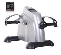HOMCOM Mini Cyclette Pedaliera Portatile e Regolabile con Monitor LCD