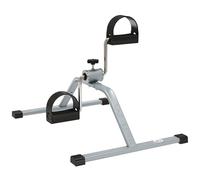 HOMCOM Mini cyclette per casa e ufficio, cyclette per esercizi a pedale, pedivella portatile, esercizio per braccia e gambe, pedali per anziani, grigio