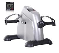 HOMCOM Mini Cyclette Portatile Gambe Display LCD 35 x 40 x 31 cm Argento
