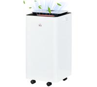 HOMCOM Mini Deumidificatore 12L in ABS Design Silenzioso con Filtro Aria