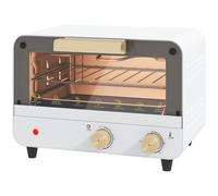 HOMCOM Mini Forno 12L con Timer e Temperatura Regolabile Bianco e Oro