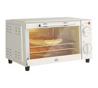 Homcom Mini Forno Mini Forno da 9 L con Teglia da Forno, Griglia per Griglia, 100 ° C-230 ° C Acciaio inossidabile
