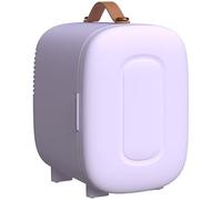HOMCOM Mini Frigorifero Cosmetico 4L Extrasilenzioso Piccolo Frigorifero 9V/240V per Raffreddamento e Riscaldamento Mini Frigorifero per Camera da Letto Ufficio Make-up Bevande 20,3x26,3x28 cm Viola