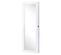 HOMCOM mirro multicolor jewelry 112 cm armadio per joyas da appendere alla parete colore bianco luccicante