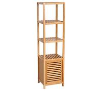 HOMCOM Mobile Alto Bagno/Terrazzo Bambù 36x33x140 cm Colore Legno