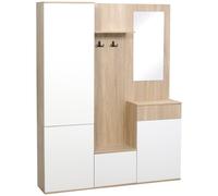 HOMCOM Mobile Attaccapanni da Ingresso 4 in 1 in Truciolato