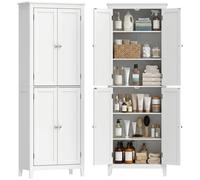 HOMCOM Mobile Bagno Alto 170 cm con Ripiani Regolabili