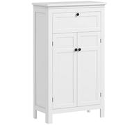 HOMCOM Mobile Bagno con 2 Ante e Cassetto Armadietto 60x30x102.5 cm Bianco