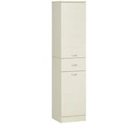 HOMCOM Mobile Bagno in Legno con 2 Armadietti Cassetto e Ripiani Regolabili
