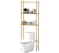 HOMCOM Mobile Bagno Sopra WC a 3 Ripiani in Bambù 63.5x25.5x181 cm color Legno