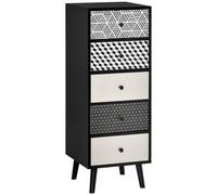 HOMCOM Mobile Cassettiera 5 Cassetti Arredamento Moderno Casa 40x40x111.5cm