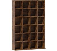 HOMCOM Mobile contenitore per 456 CD o 336 DVD con 24 scomparti e 16 ripiani, marrone Aosom Italy