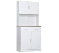 HOMCOM Mobile Cucina con Armadietti e Cassetto in Legno Alto 180cm