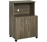 HOMCOM Mobile Cucina Multiuso con Armadietto 60.4x40.3x97cm Grigio