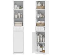 MOBILE DA BAGNO HOMCOM IT834-957V00WT - Armadio in MDF e truciolato bianco con 1 porta e 1 ripiano
