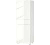 HOMCOM Mobile Dispensa Alto con 5 Livelli di Scaffali Ripiani Regolabili 4 Porte