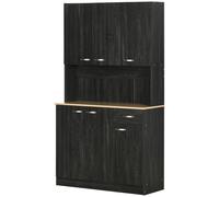 HOMCOM Mobile Dispensa Alto Moderno con Cassetti e Armadietti in Legno