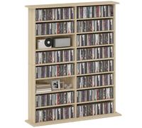 HOMCOM Mobile Libreria a 16 Ripiani per 720 CD in Legno 106.5x24x126.3 cm
