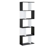 HOMCOM Mobile Libreria Design Moderno a 5 Ripiani in Legno