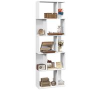 HOMCOM Mobile Libreria Moderno a 5 Ripiani in Legno 60x24x184.5 cm