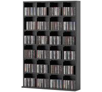 HOMCOM Mobile Libreria Porta CD a 24 Vani con Mensole Regolabili