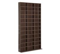 HOMCOM Mobile Libreria Porta CD con 3 Colonne da 12 Ripiani in Legno Bianco